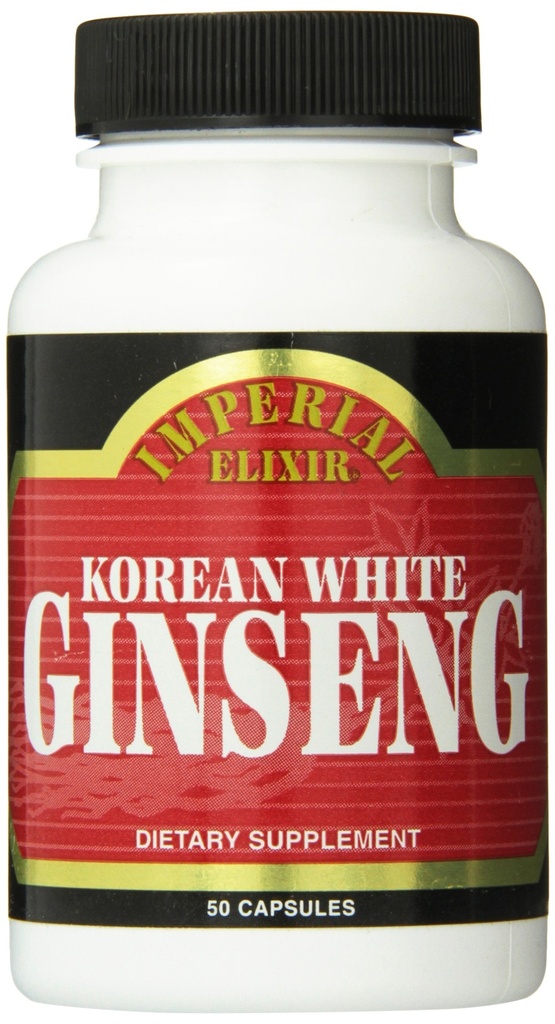 Imperial Elixir Coreano Ginseng Blanco, 500 Mg, 50 Conde