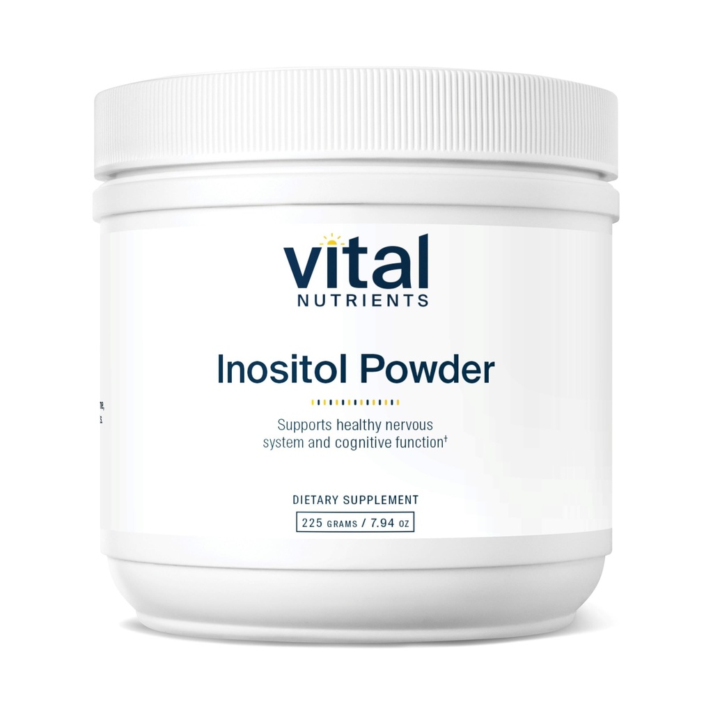 Vital Nutrients Inositol Powder ← Myo Inositol Suplemento para Mujeres y Hombres Silenciosos Apoya Energía, Sistema Nervioso, Metabolismo " Función Ovárica*  Vegan, Gluten, Dairy, Soy Free ← 56 Servings