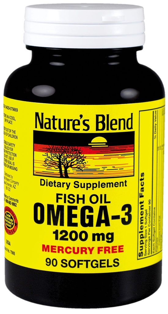 Aceite de pescado Blend Omega-3 de la naturaleza 1200 mg 90 Softgels