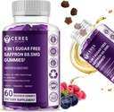 Extracto de Saffron Premium 88.5mg** Gummy - Control de Appetite, Soporte Ocular, Energía de Boost & Heart Health NON-GMO – Gluten Free – Vegan Friendly- Sugar-Free Antioxidant Boost - Premium Quality - 60 Gummies