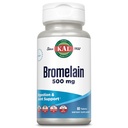 KAL Bromelain 500 mg, Suplemento de Digestión y Apoyo Conjunto, Enzimas Digestivas, Extracto de Piña, Desintegración Rápida, Vegan, Hecho Sin Leche o Soy, Laboratorio Verificado, 60 Servimientos, 60 Tablas