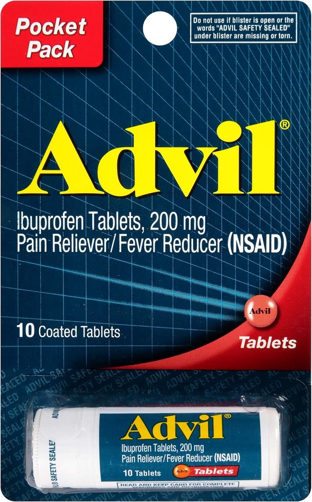 Advil Vial 10 Tabletas (Pack of 3)