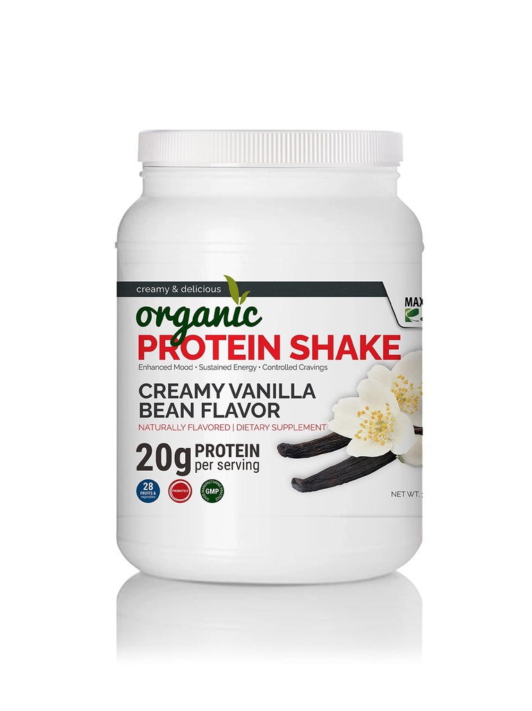 Máximo Slim Orgánica Proteína Shake - Creamy Vainilla Bean Flavor