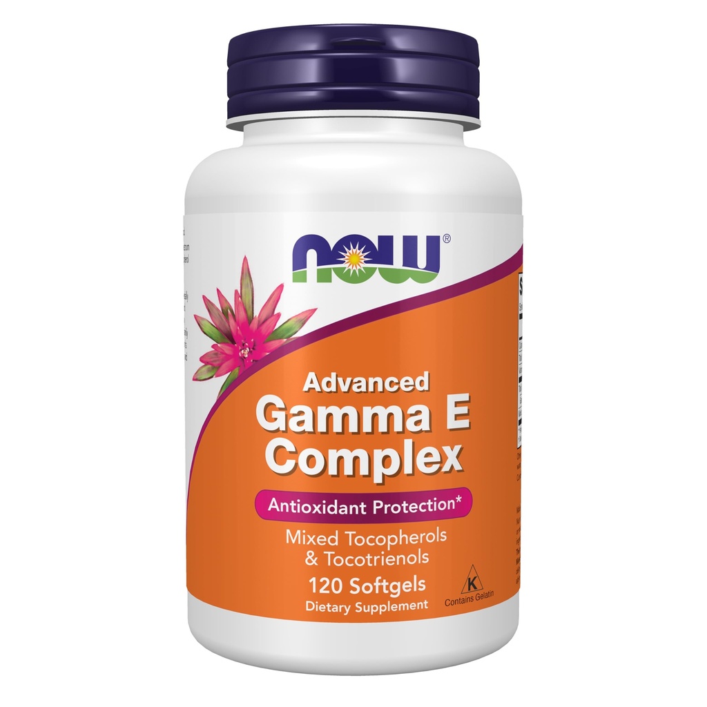 AHORA Suplementos, Complejo Gamma E avanzado, Tocoferols mixtos, Protección antioxidante*, 120 Softgels