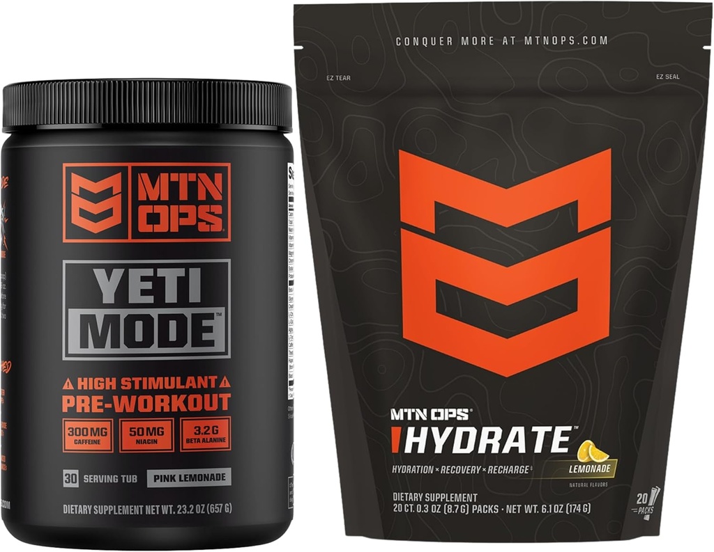 Modo MTN OPS Yeti Pink Lemonade + Hydrate Lemonade Bundle