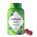 vitafusion Extra Strength Biotin Gummy Vitaminas, Berry Flavored, 5,000 mcg Biotin Vitaminas, América Número 1 Gummy Vitamina Marca, 50 Day Supply, 100 Conde (envasado puede variar)