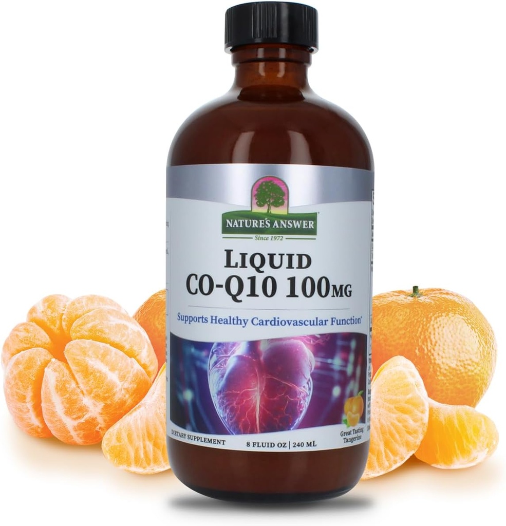 Respuesta de la naturaleza Liquid CO-Q10 8 Fluid Ounces ← Soporta Función Cardiovascular TEN Gluten-Free TEN Vegan TENIDO Cruelty-Free TEN Single Count