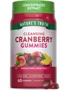 La verdad de la naturaleza Cranberry Gummies ← 60 Conde ← Vegan, No GMO &amp; Gluten Suplemento gratuito ← Cranberry Mango Flavor