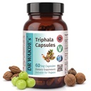 RD WAKDE'S Triphala Capsules (60 Veg Caps, Suplemento de base vegetal, hierba ayurvédica, todo natural, vegano)