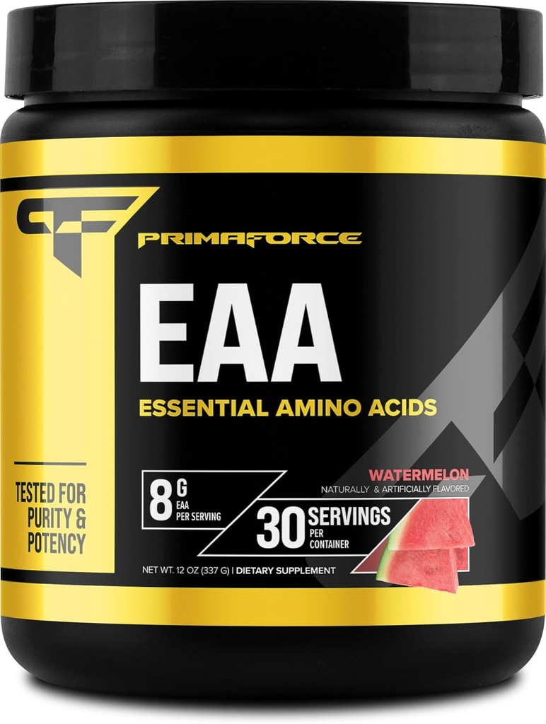 Primaforce EAA Powder (30 Servings) ← Aminoácidos Esenciales para Pre/Intra Workout and Recovery - Non-GMO y Gluten Free (Watermelon)