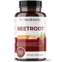 Hoja Orgánica Healbend Capsules 1300mg - Nitric Oxide Booster Beets Soporte Saludable Presión Sanitaria, Salud cardíaca, Circulación Superfood - 120 Conde