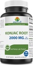 Brieofood Konjac Root Glucomannan 2000 mg por Serving - 180 cápsulas vegetarianas