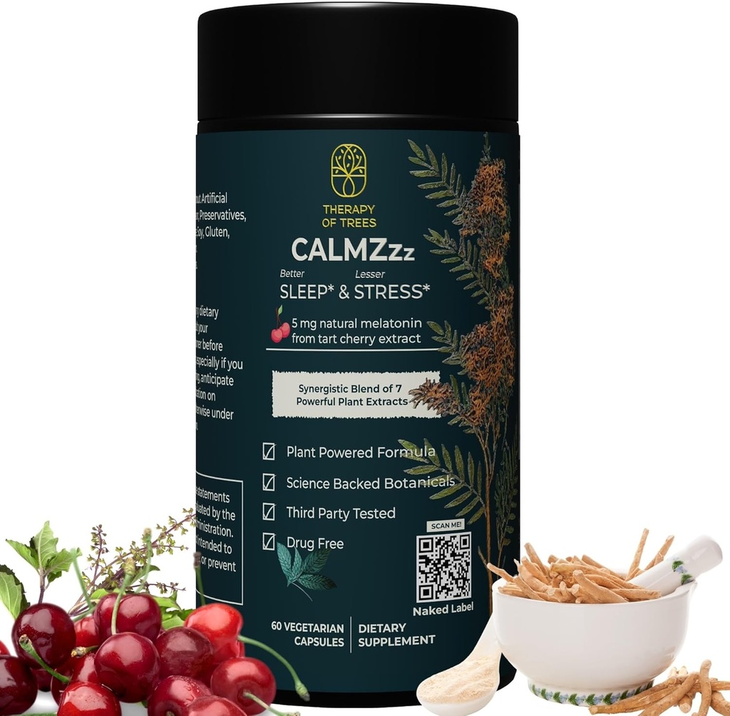 Ayudas de sueño avanzadas con melatonina y 7 Super plantas ← No-Habit Forming, 100% suplemento natural del sueño Únicamente Plantas Nada Else, Ayudas naturales del sueño para adultos