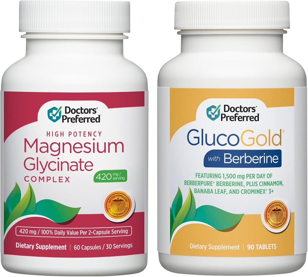 DOCTORS PREFERADO GlucoGold con Berberina y Magnesio Glycinate Suplemento