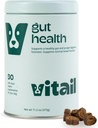 Mandíbulas probióticas para perros - Enzimas digestivas, Omega 3, &amp; Bee Propolis - Apoya la digestión, Bowel Health &amp; Immunity - 90 Chews