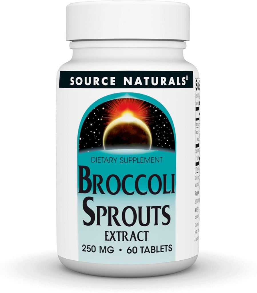 Fuente Naturales Broccoli Sprouts Extract, Proporciona 2.000 mcg de Sulforaphane por Serving, 250 mg - 60 Tablets