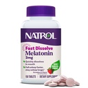 Natrol Fast Dissolve Melatonin 3 mg, Suplementos de Melatonina para el sueño reparador, Apoyo al sueño para adultos, 150 tabletas de sabor a fresa, hasta una fuente de 150 días