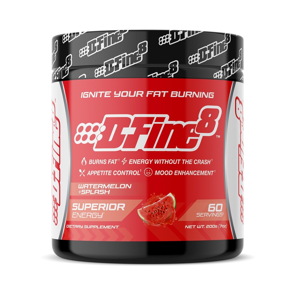 Thermogenic Pre-Workout Energy Powder &amp; Shredding Supplement, Boost Energy Mood & Focus, Sugar Free, Contains Senactiv, Endurance, 300mg Caffeine, N-Acetyl-L-Tyrosine (Watermelon Splash)