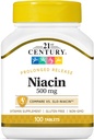 Niacina del siglo 21 500 mg Tablas de liberación prolongadas, 100 Cuenta (27474)