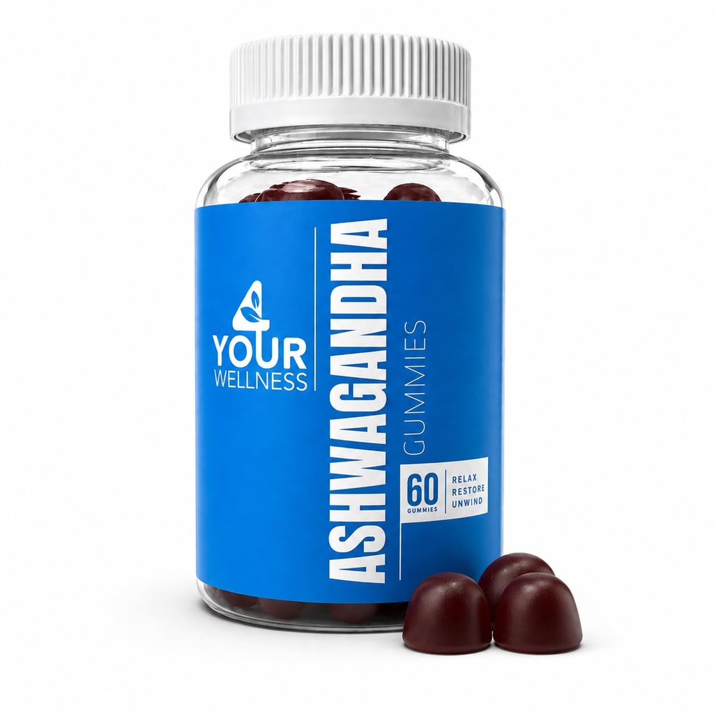 Ashwagandha Gummies Mixed Berry KSM-66, Lion's Mane, Vitamin-D, Non-GMO, Gluten-Free, Gelatin Free " Kosher (60 Conde (Pack of 1))