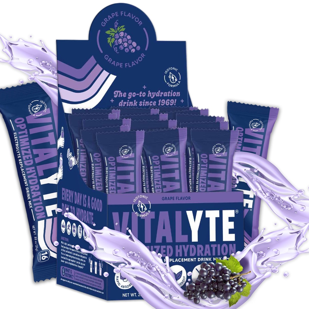 Vitalyte Electrolytes Packets Isotonic Sports Drink ¦ Electrolytes Powder Packets Sports Nutrition Electrolyte Replacement Drinks Dehydration Relief Packets