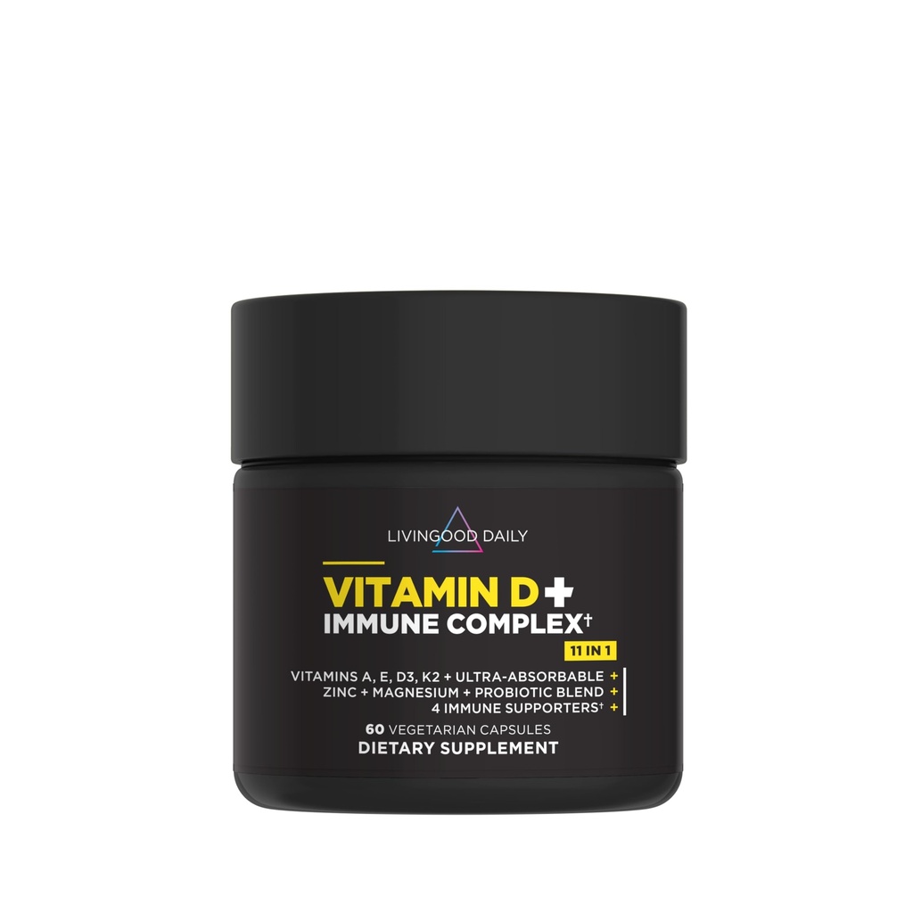 Livingood Daily 4000 iu Vitamin D3 K2 Magnesium Supplement, 60 Capsules