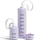 Betife Cute Pill Organizer, Cute Weekly Pill Box for Travel, Cute Daily Pill Case 7 Day, con 7 Grandes Compartimientos Stackable, Sturdy ABS Pill Holder for Vitamin Supplement Medicine(Purple)