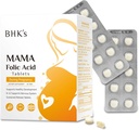 El ácido fólico de BHK, antes durante el embarazo, apoyar el desarrollo del sistema nervioso del bebé, vitaminas esenciales para el bebé, 90 tabletas