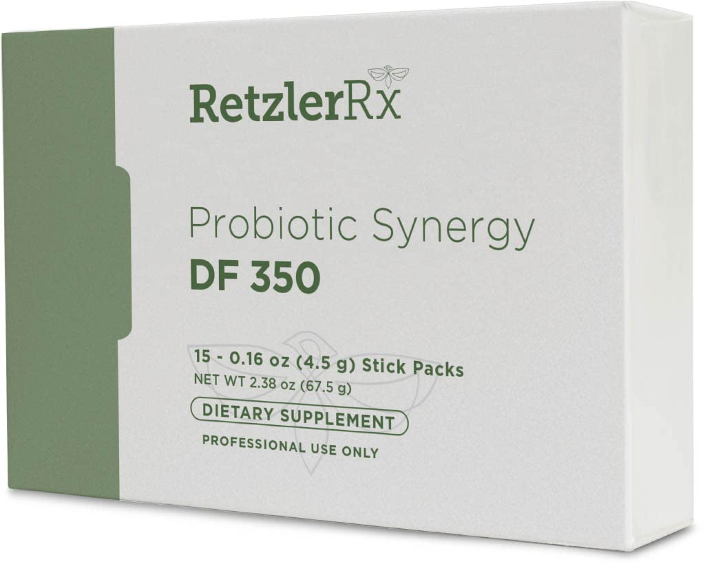 Sinergía Probiótica DF 350 ® por Dr. RetzlerRxTM - 350 Billion CFU - sin lácteos, alta potencia 350 CFU suplemento probiótico de 18 niveles - Soportes Immune + Gut Health (15 Single Serving Stick Packs)