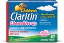 Claritin 24 horas Alergía Chewables para niños, Alivio de la Alergia No Drowsy, 30 cuenta