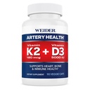 Weider Artery Health Supplement, Vitamin K2 (180mcg) & Vitamin D3 (5000iu), 90 Veggie Capsules
