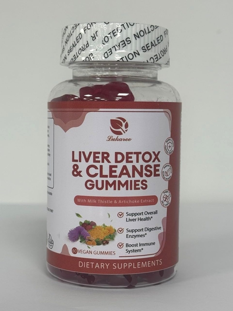 Hígador desintoxicación & Reparación Gummies - Milk Thistle Silymarin, Dandelion, Artichoke Extracto " Elderberry - No Sugar, Raspberry Flavor - 180 Cuenta