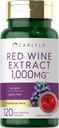 Carlyle Red Wine Extract Capsules Ø 1000mg Silencio 120 Cuenta ← No GMO y Gluten Suplemento gratuito