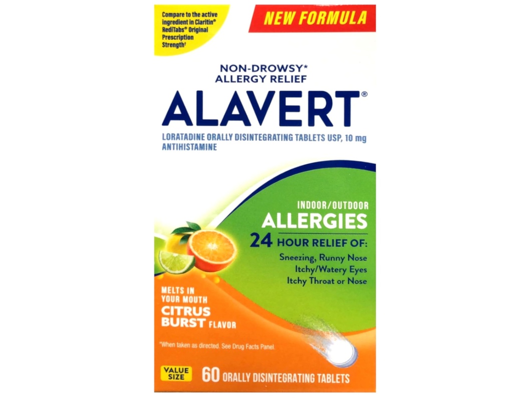 Alavert 24 horas Desintegración oral Tablas Citrus Burst 60 Tablas