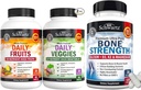 Triple Fuerza Omega 3 Fish Oil Softgels (1 Mes de Suministro) Plus Glucosamine Chondroitin MSM Triple Strength Joint Support Suplemento (1 Mes de Suministro)