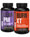 Jacked Factory Lean PM Night Time Fat Burner, Sleep Aid Supplement, " Appetite Suppressant (60 Capsules) " Burn-XT Clinically Studied Fat Burner " Weight Loss Supplement (120 Capsules)