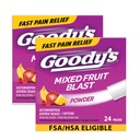 Goody's Extra Strength Headache Powder, Mixed Fruit Blast Flavor Dissolve Packs, 24 Packets individuales (2 Pack)