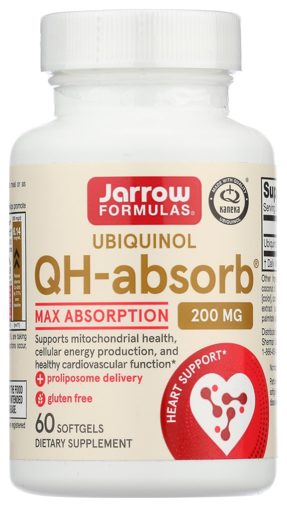 JARROW FORMULAS Qh Absorb Ubiquinol 200 MG, 60 CT