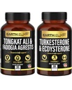 Tierra Elixir Fadogia Agrestis 600mg y Tongkat Ali 500mg + Turkesterone1000mg y Ecdysterone 1000mg Supplments (180 Capsules) Bundle