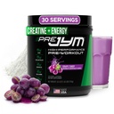 JYM Supplement Science Pre JYM Grape Candy Pre Workout Powder for Men &amp; Women, BCAAs, Nootropics, Creatine HCI, Citrulline, Beta-Alanine, Betaine, Taurine, Huperzine, 30 Servings
