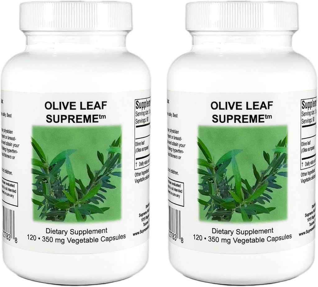 Alta Nutrición Nutrición Hoja de Oliva Supremo, 120 Pura Hoja de Oliva Capsules Vegetarianos