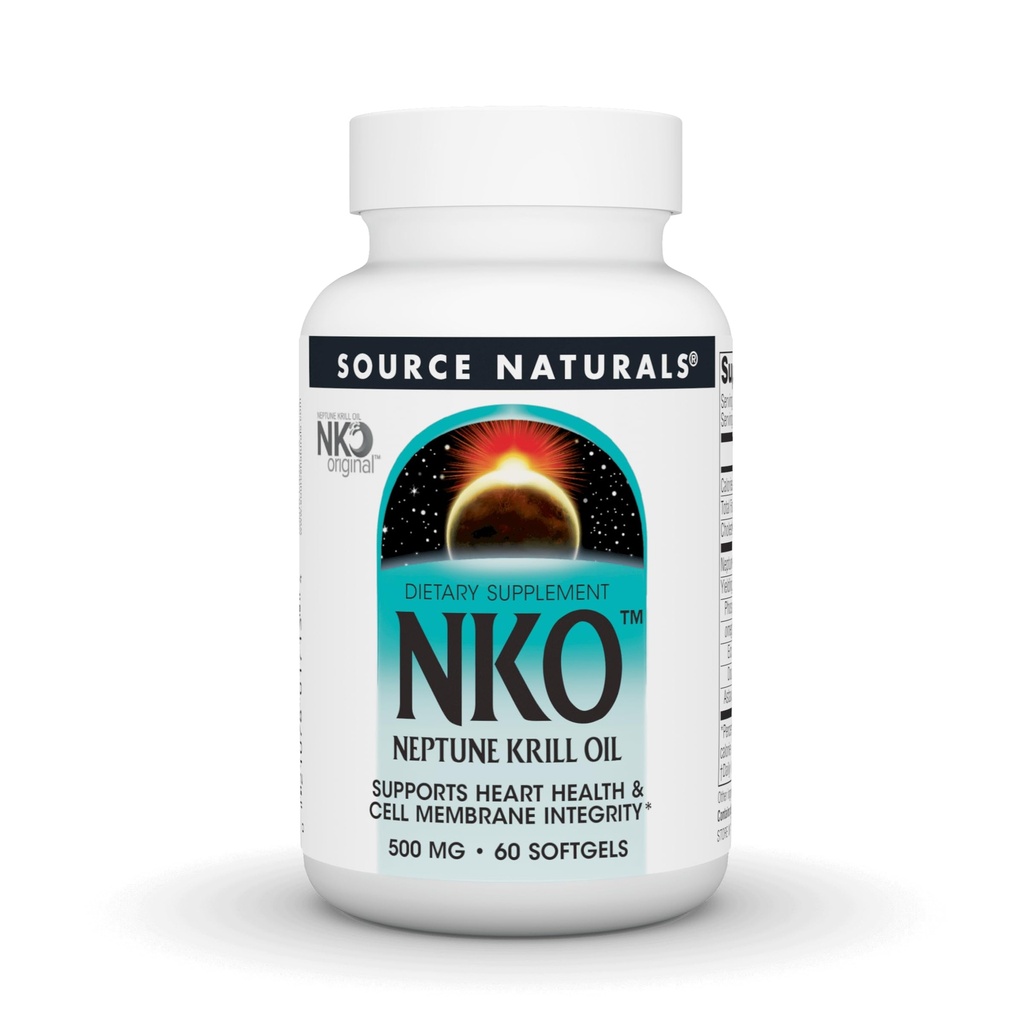 Fuente Naturales NKO Neptune Krill Oil, apoya la integridad de la salud del corazón* 500 Mg - 60 Softgels