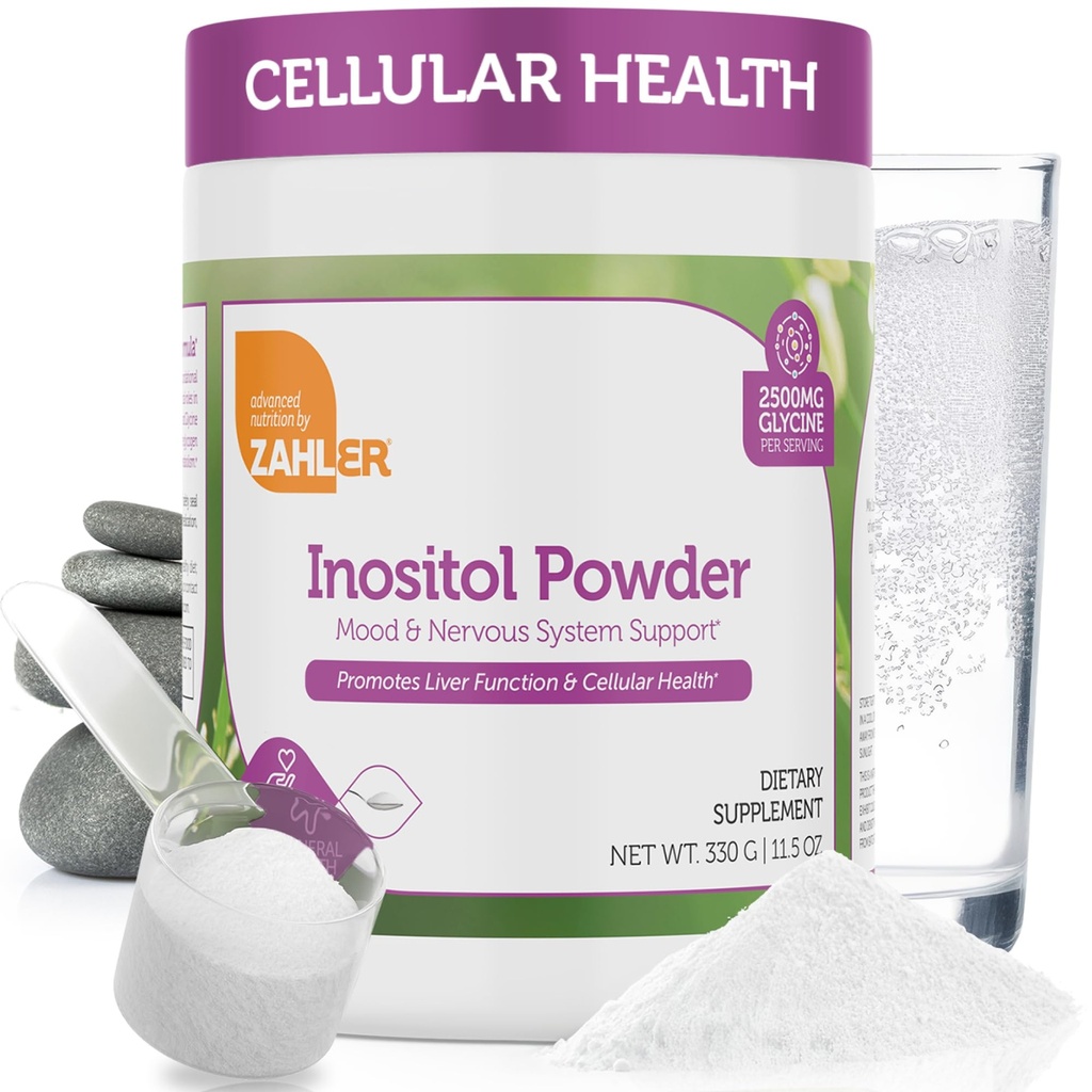 Zahler Inositol " Glycine Supplement Powder - Mood " Nervous System Support Supplements for Women - Hormone Balance " Healthy Ovarian Function - Kosher, Gluten Free, Dairy Free 11.5 Oz