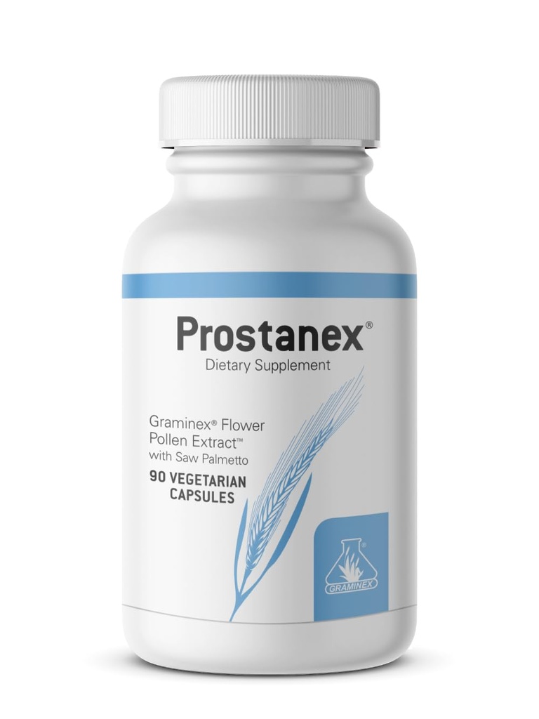 Graminex Prostanex - Prostate Health Supplement Flower Pollen Extract, Saw Palmetto - Soporte para control de vejiga &amp; Urinary Tract Health, Rye Pollen Extract Made in USA, 90 Vegetarian Capsules