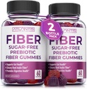 Atlantis Nutrición Azúcar Mangas de fibra gratis para adultos - 5G Suplemento de fibra Formulado con 5.4G Blend digestivo prebiótico - Apoya Gut Health " Promueve una digestión saludable - 2-Pack 120 Gummies