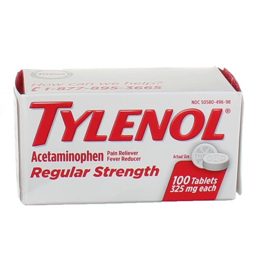 Tylenol Reg Strngth 100'S Tamaño 100ct Tylenol 325 Mg Regular Strength Doin Reliever