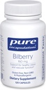 Encapsulaciones puras Bilberry 160 mg Silencioso Suplemento para apoyar la fuerza y la función de los sistemas visuales y vasculares*
