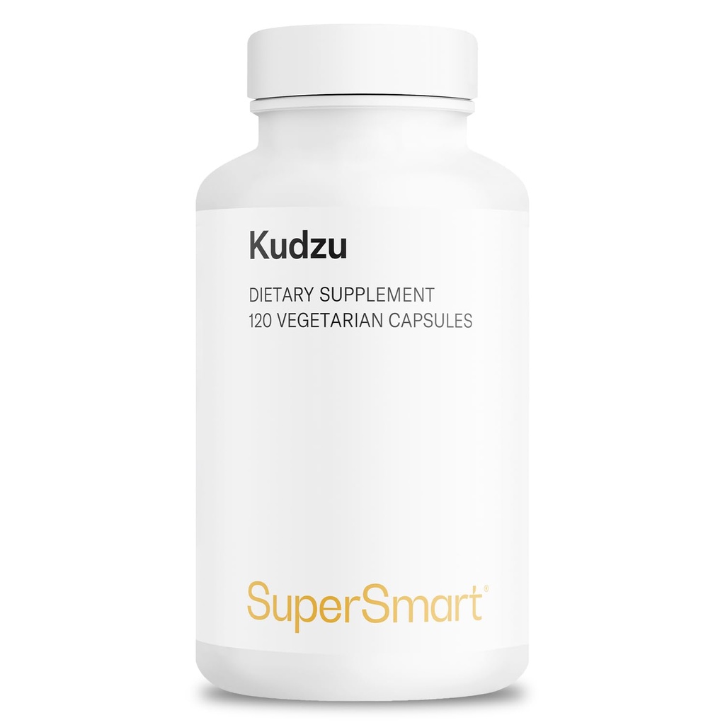 Supersmart - Kudzu Extracto 500 mg Espectro Completo - Potente Extracto Herbal Antioxidante Silencio No Gluten Libre - 120 cápsulas vegetarianas
