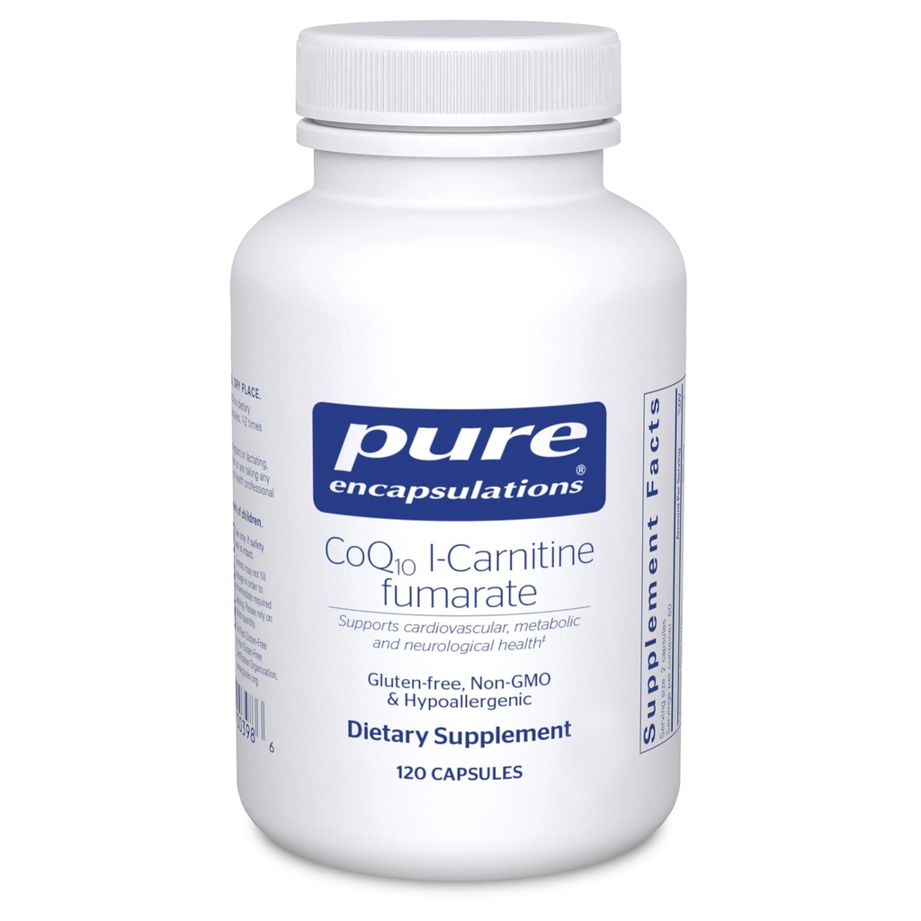 Pure Encapsulations CoQ10 l-Carnitine Fumarate TEN Ultra-Charged Cardiovascular Support TEN 120 Capsules