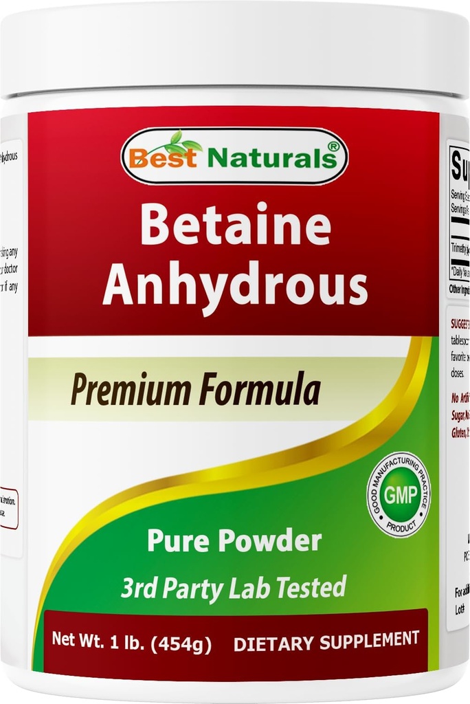 Best Naturals Betaine Anhydrous Trimetilglycine (TMG) Pure Powder 1 Libra (1 LB (Pack of 1))